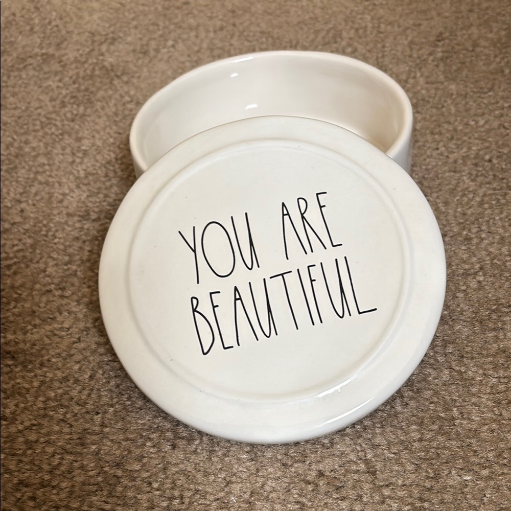 Rae Dunn Artisan Collection White Ceramic Dish